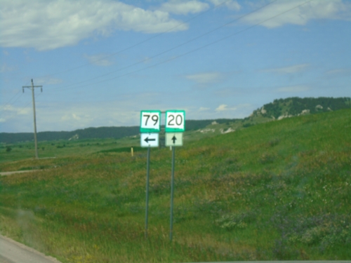 SD-20 West/SD-79 South at SD-20/SD-79 Split