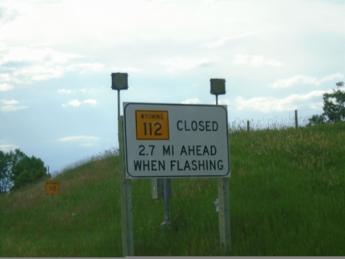 WY-112 North - Winter Closure