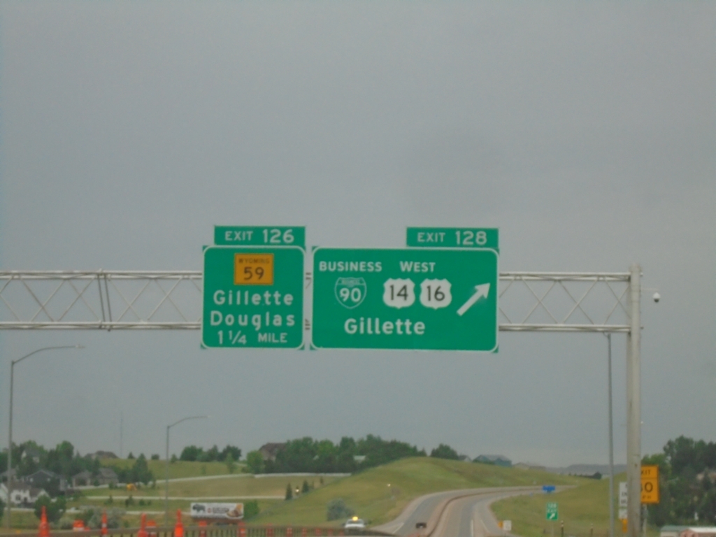 I-90 West - Exits 128 and 126