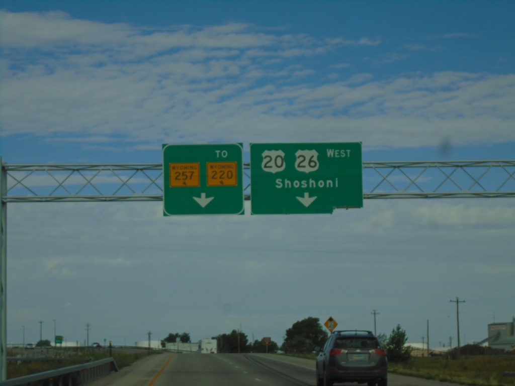 US-20/US-26 West at WY-257/To WY-220 and Bus. US-20/Bus. US-26