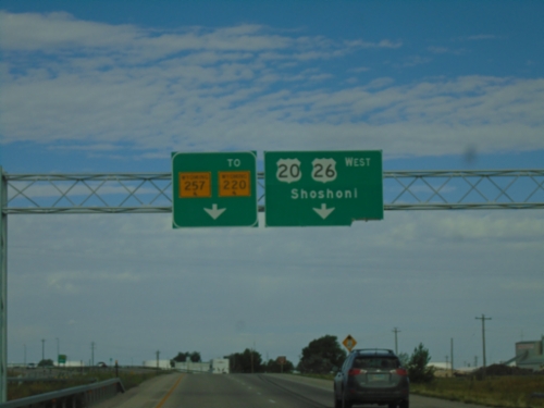 US-20/US-26 West at WY-257/To WY-220 and Bus. US-20/Bus. US-26