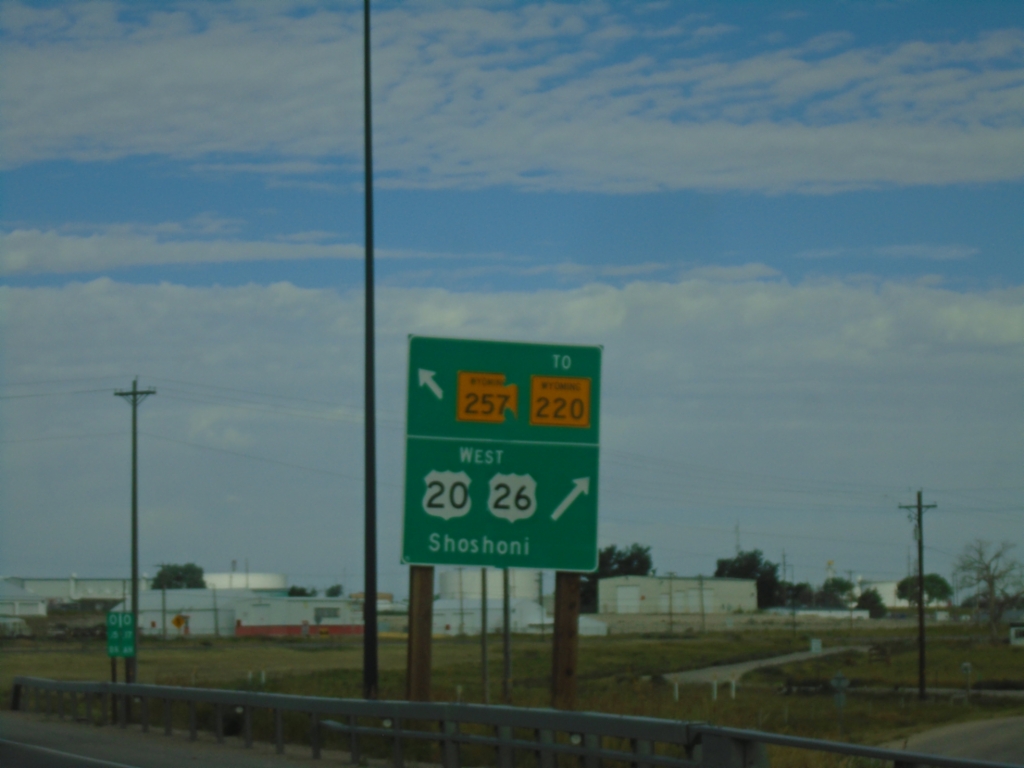 US-20/US-26 West at WY-257/To WY-220