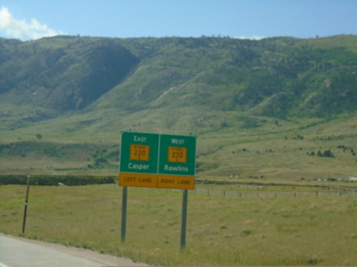 End WY-257 South at WY-220