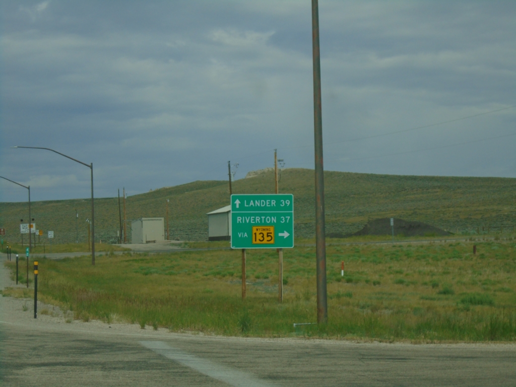 US-287/WY-789 North at WY-135