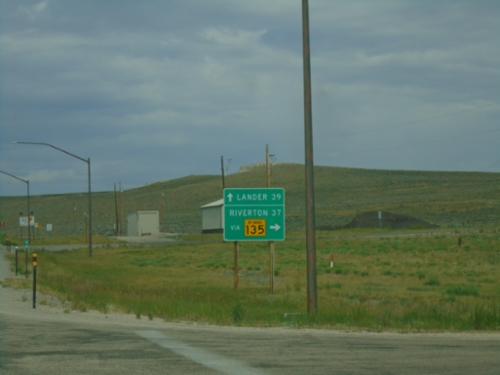 US-287/WY-789 North at WY-135