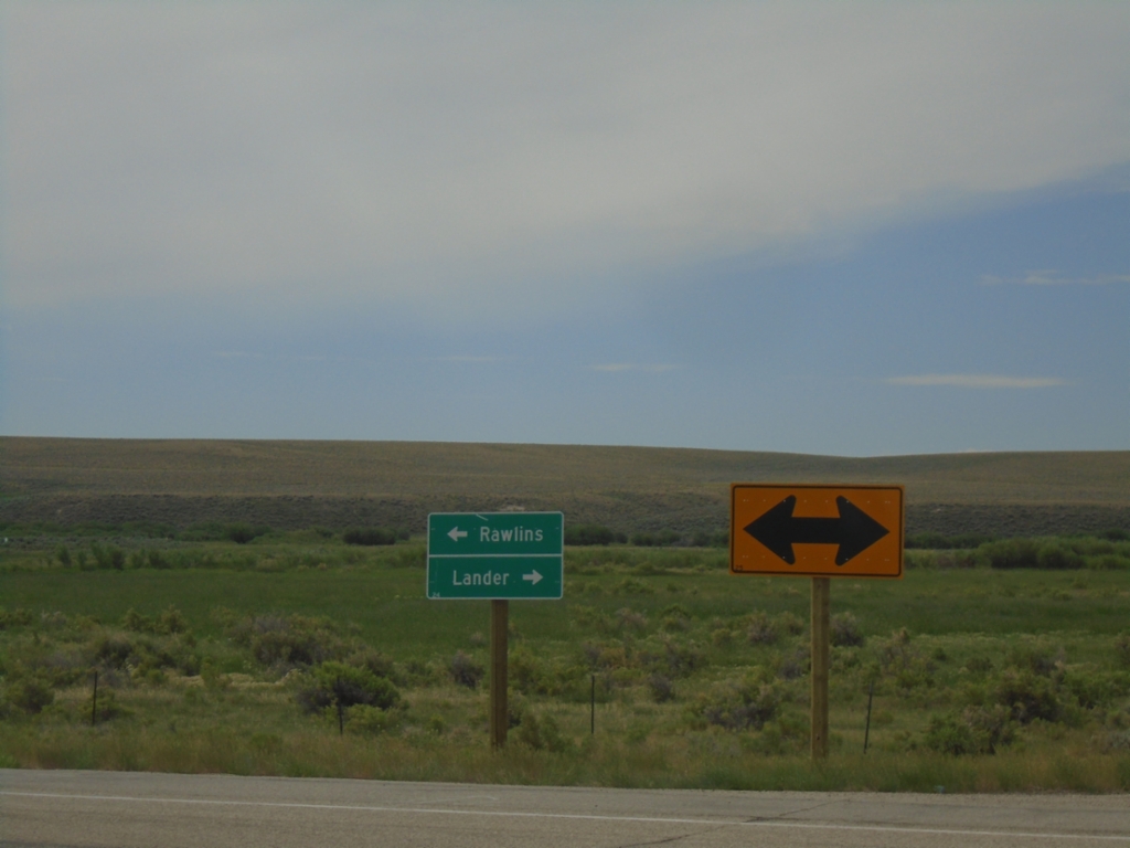 End WY-135 South at US-287/WY-789