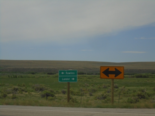 End WY-135 South at US-287/WY-789