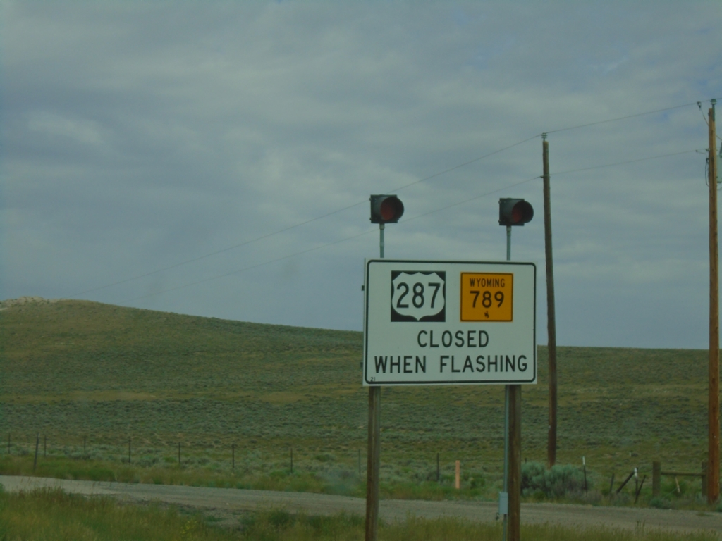 US-287/WY-789 North - Winter Closure