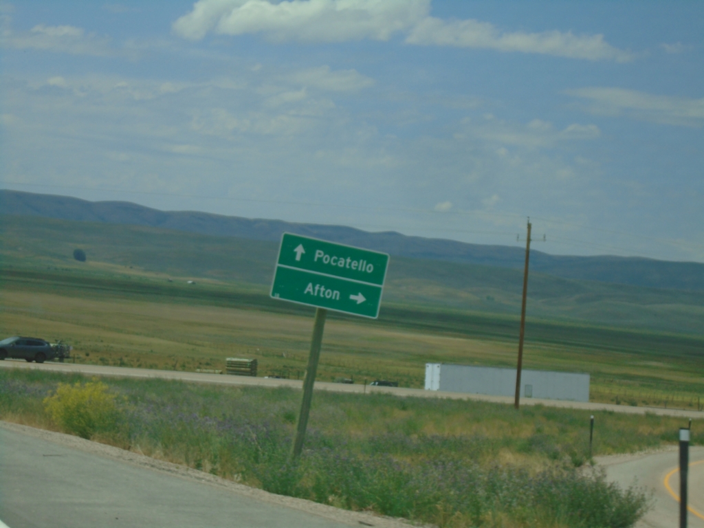 US-30 West/WY-89 North at WY-89