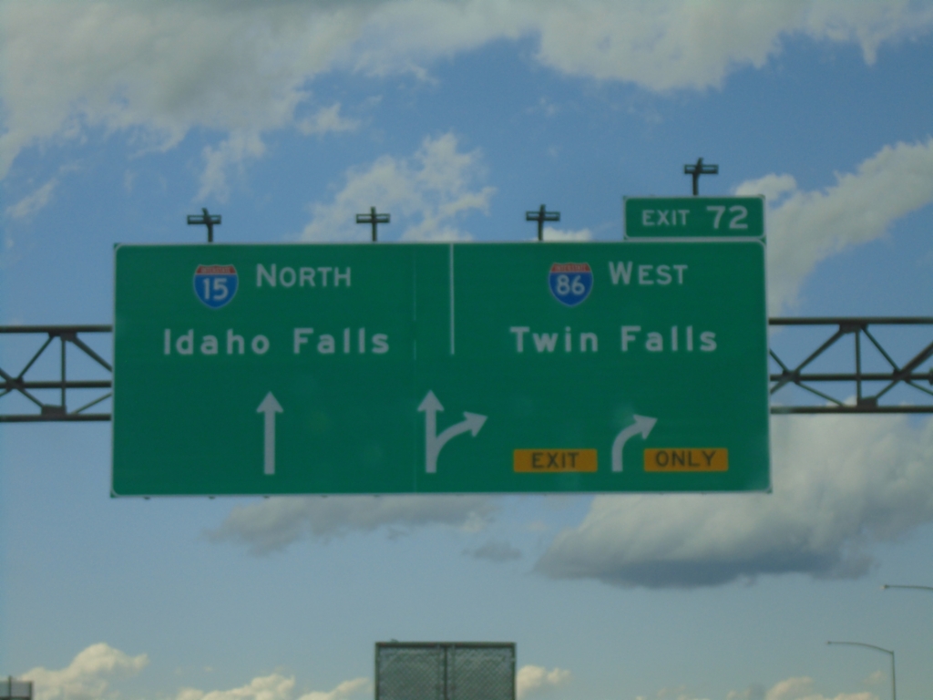 I-15 North at Exit 72
