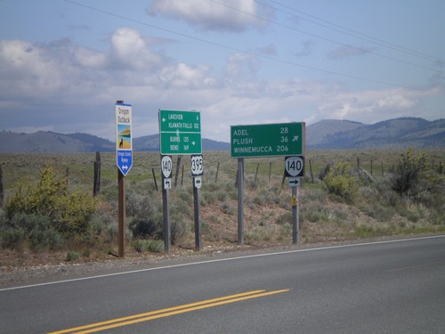 US-395 North/OR-140 East at Split