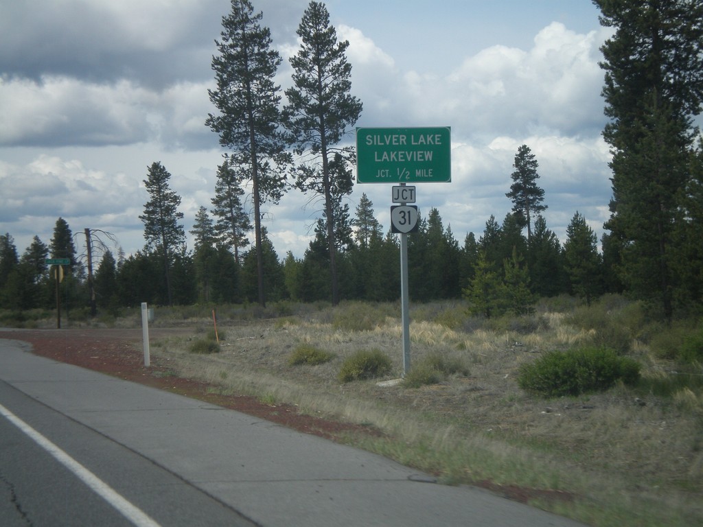 US-97 South Approaching OR-31