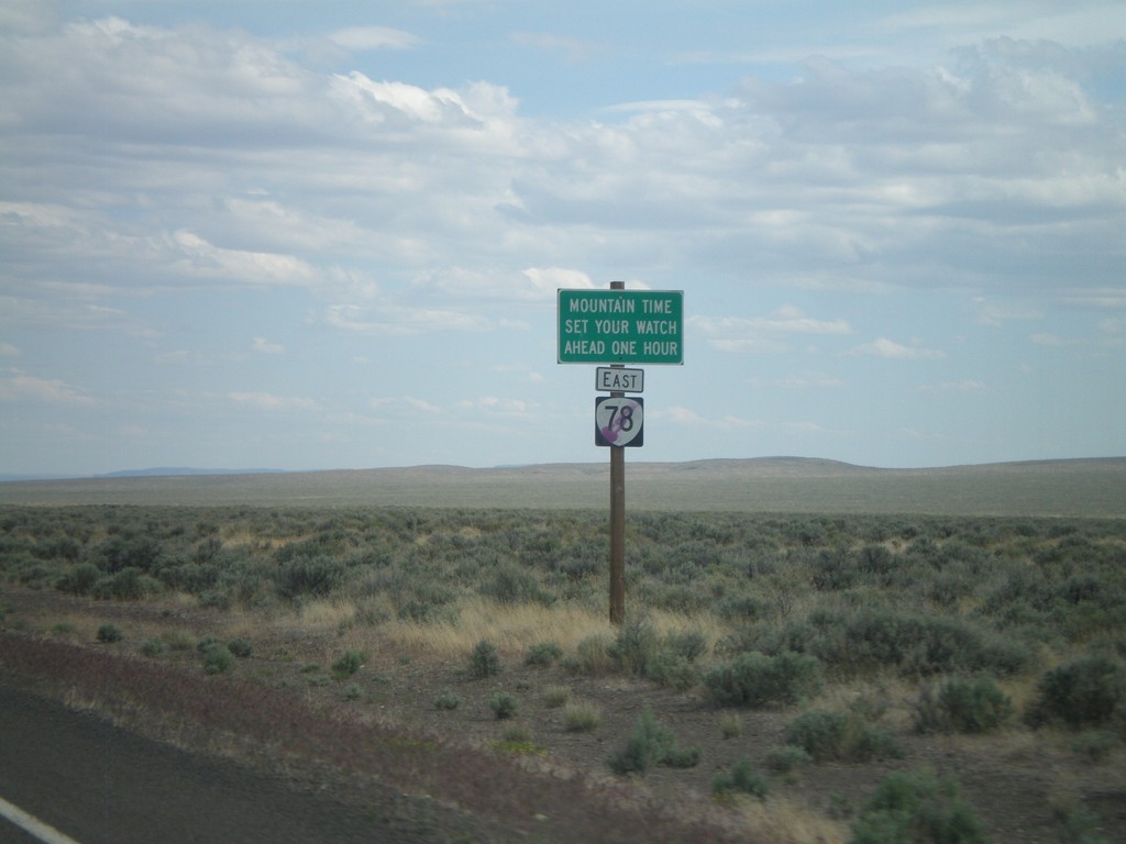 OR-78 East - Mountain Time Zone