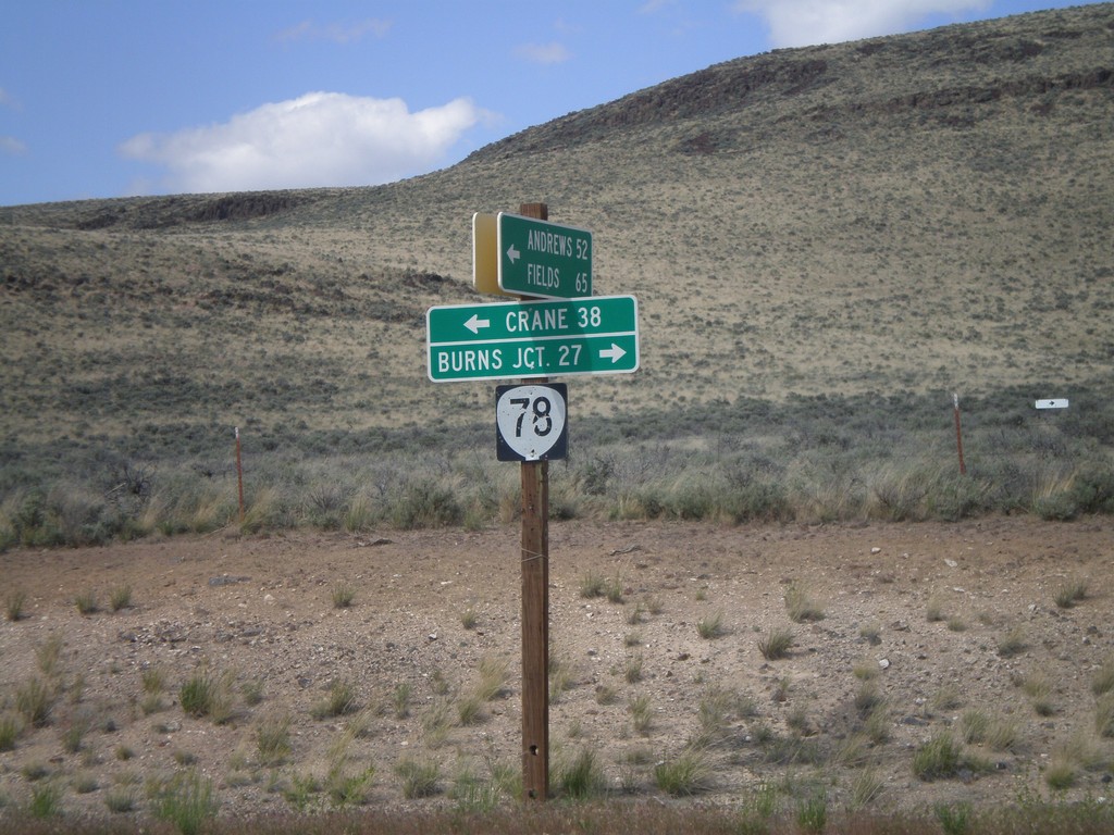 End Eastside Steens Mountain Road at OR-78