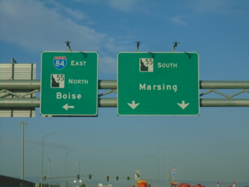 Karcher Road West Approaching I-84 East/ID-55 North