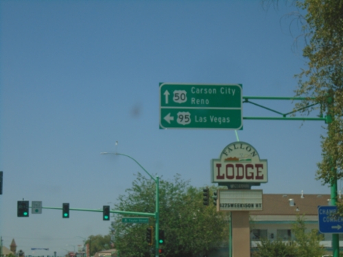 US-50 West/US-95 South at US-50/US-95 Split