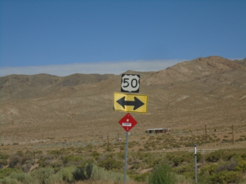 End NV-361 North at US-50 - Middlegate Junction