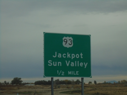 US-30 East Approaching US-93 and Bus. US-93