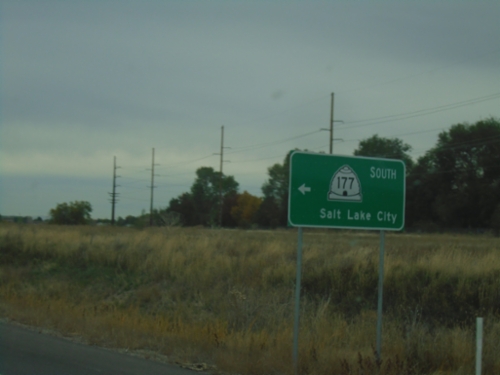 UT-193 West Approaching UT-177 South