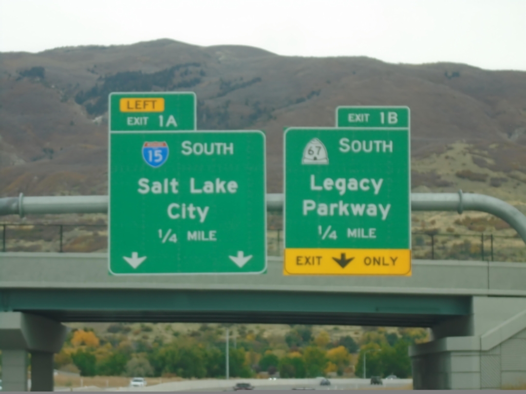 UT-177 South Approaching Exits 1B and 1A