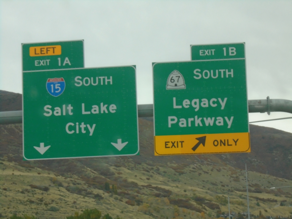 End UT-177 South at Exits 1A and 1B