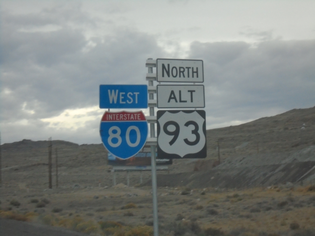 I-80 West/Alt. US-93 North - West Wendover