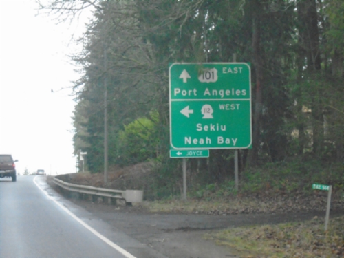 US-101 East at WA-112 West