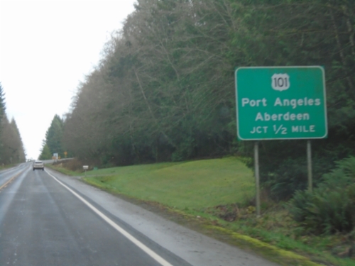 WA-112 East Approaching US-101