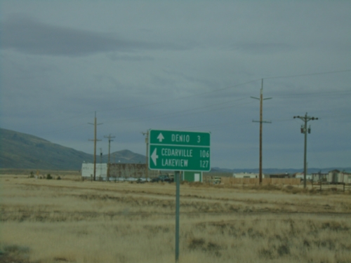NV-140 North at NV-292 - Denio Junction