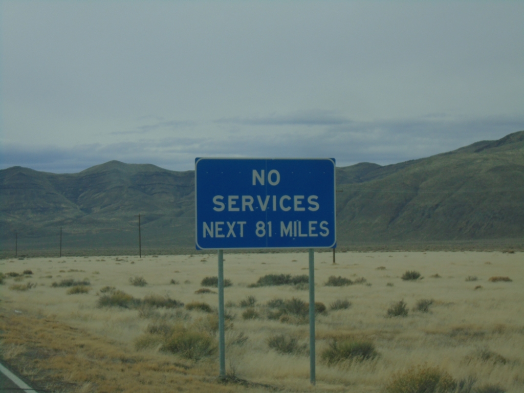 NV-140 North - No Services Next 81 Miles