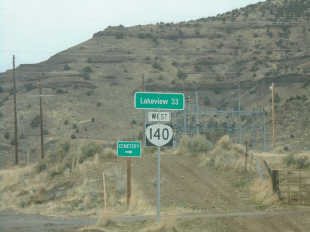OR-140 West - Distance Marker