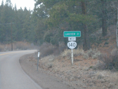 OR-140 West - Distance Marker