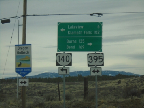 OR-140 West at US-395