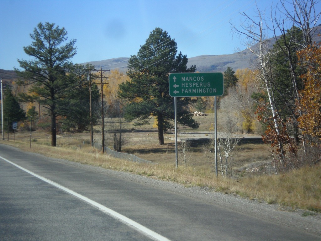 US-160 West Approaching CO-140