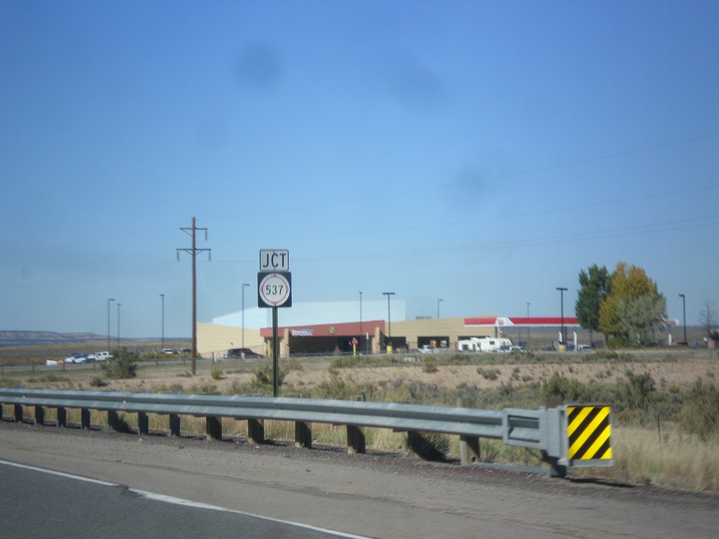 US-550 North Approaching NM-537