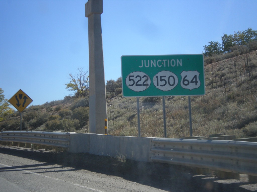 US-64 East Approaching NM-522/NM-150