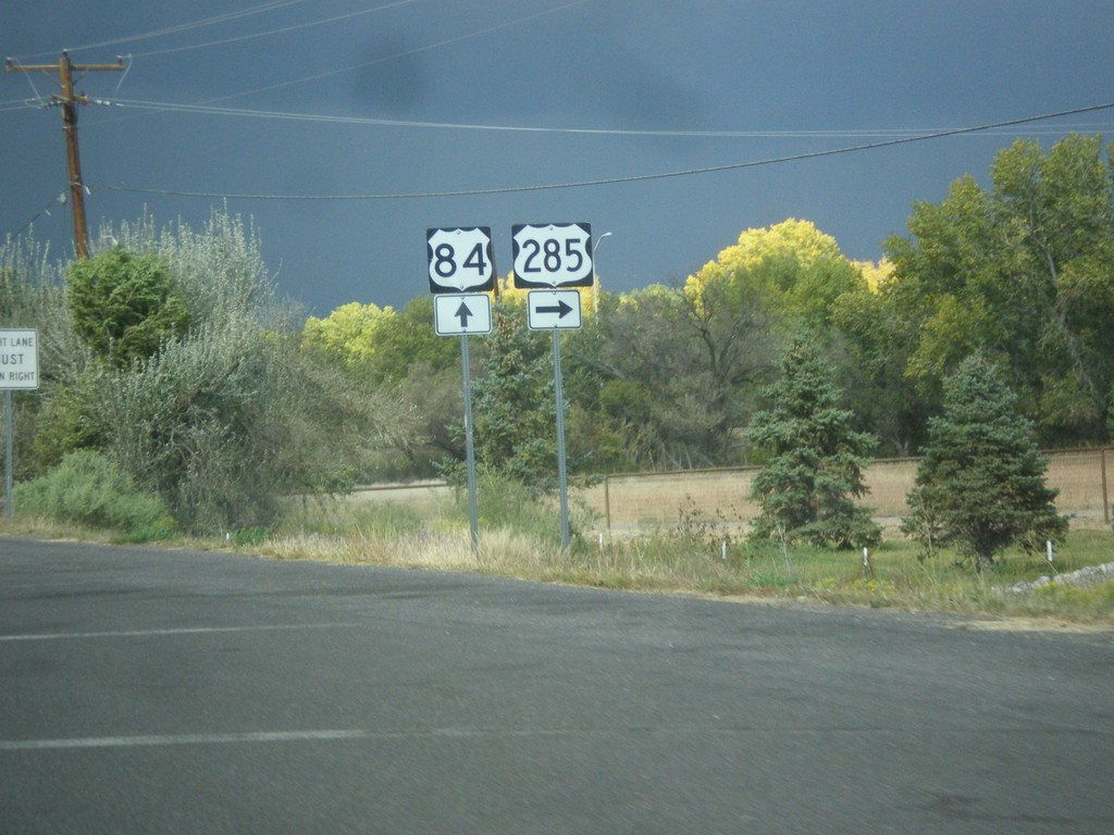 US-84 West/US-285 North at US-84/US-285 Split