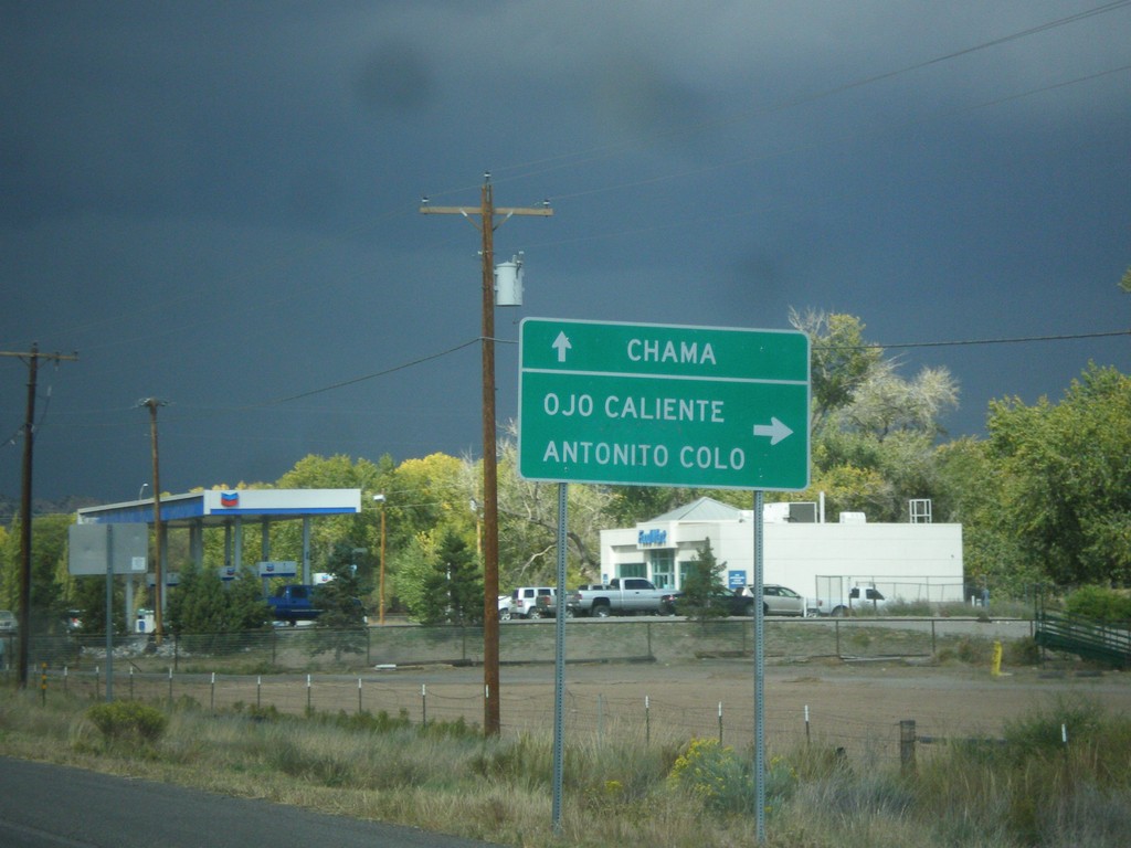 US-84 West/US-285 North Approaching US-84/US-285 Split