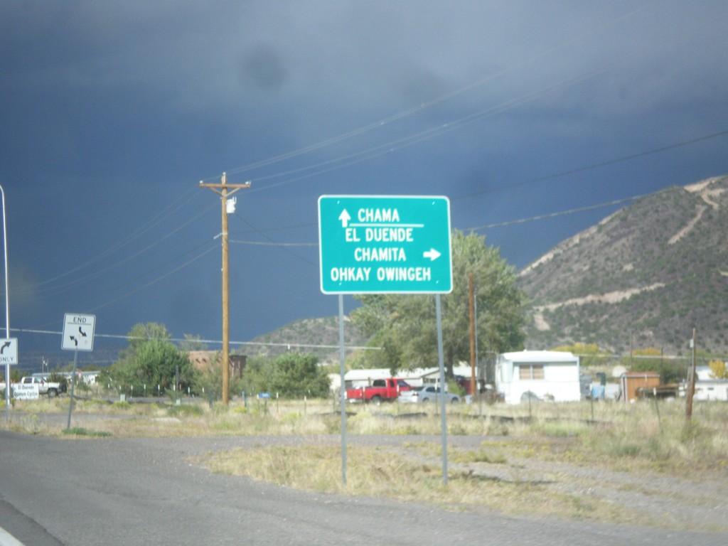 US-84 West/US-285 North Approaching NM-74