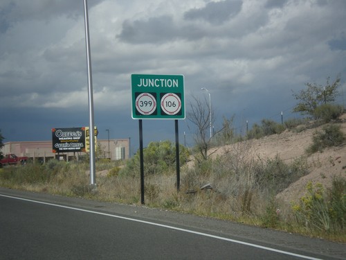 US-84 West/US-285 North Approaching NM-399/NM-106