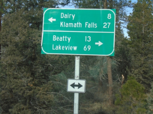 End Bly Mountain Cutoff Road at OR-140