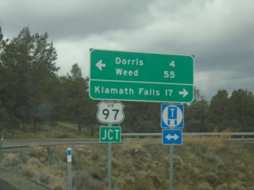 End CA-161 West at US-97