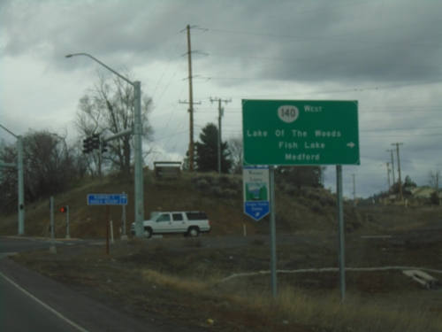 OR-66/OR-140 West at OR-66/OR-140 Split