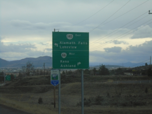OR-140 West at OR-66