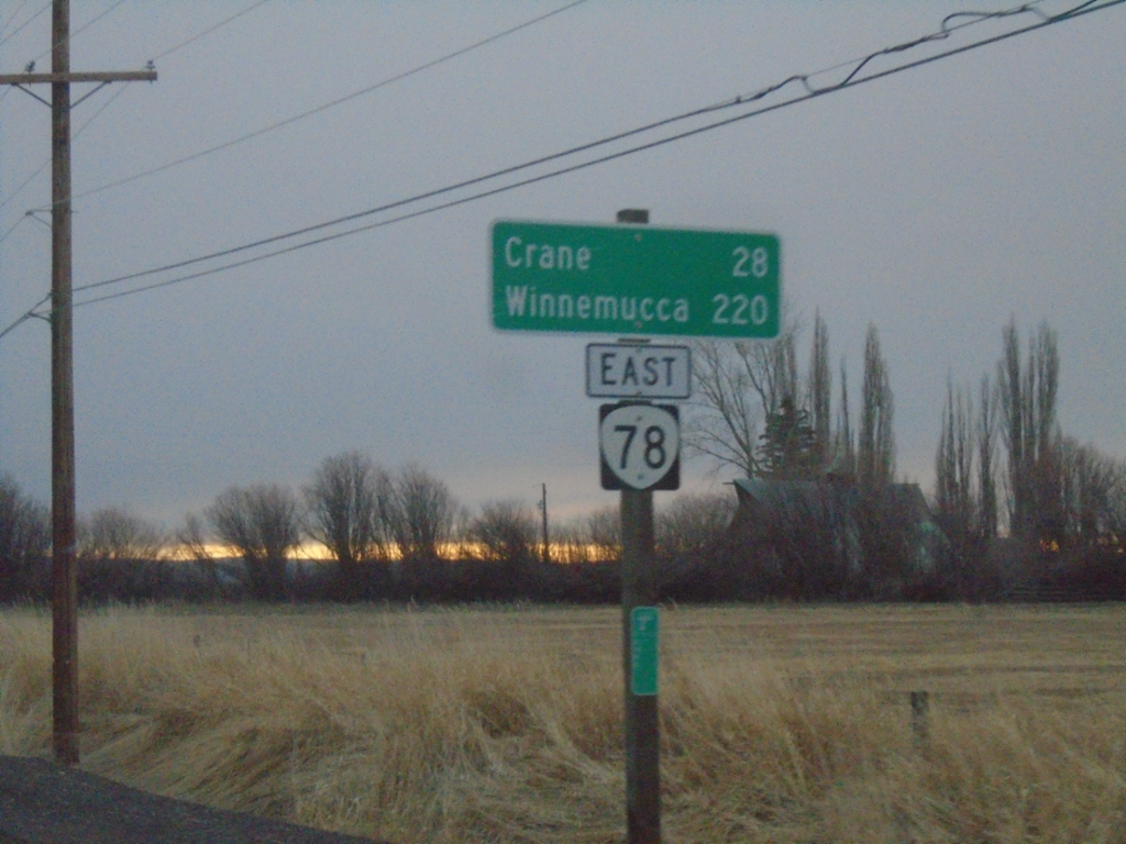 OR-78 East - Distance Marker