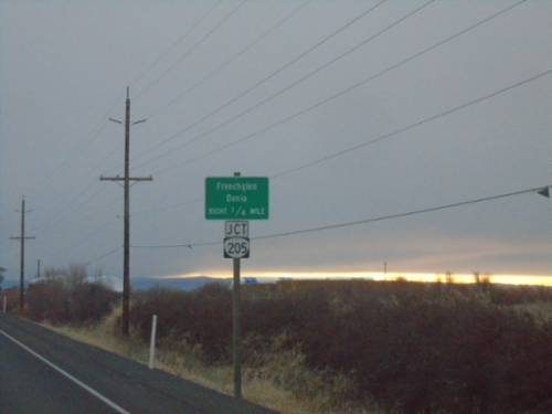 OR-78 East Approaching OR-205