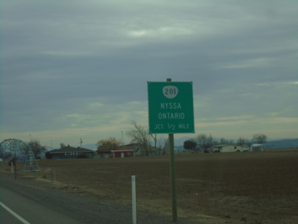 US-20/US-26 East Approaching OR-201