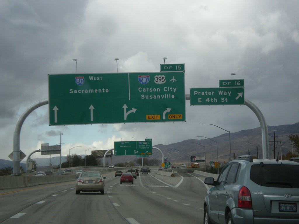 I-80 West - Exits 16 and 15