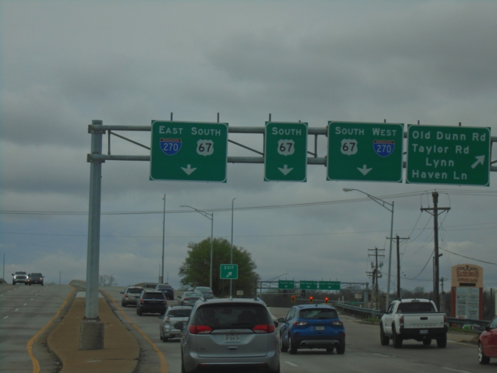 US-67 South - Old Dunn Road and I-270 Interchange