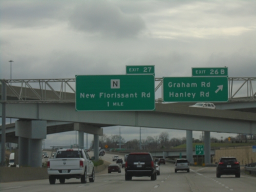 I-270 East - Exits 26B and Exit 27